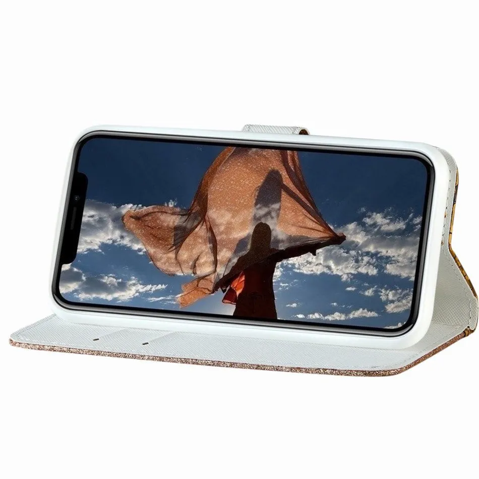 Bling Crocodile Pattern Phone Wallet For Case Samsung Galaxy A50 A60 A70 S20