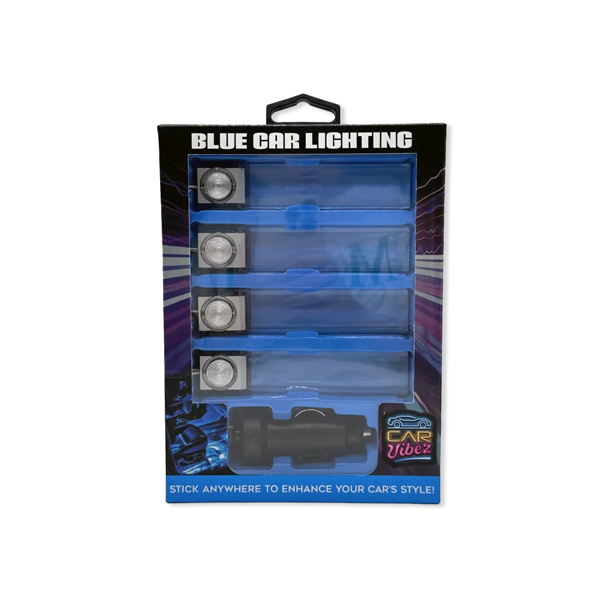 Blue Mood Car Lighting 4 Pack - 6 Pieces Per Retail Ready Display 25348