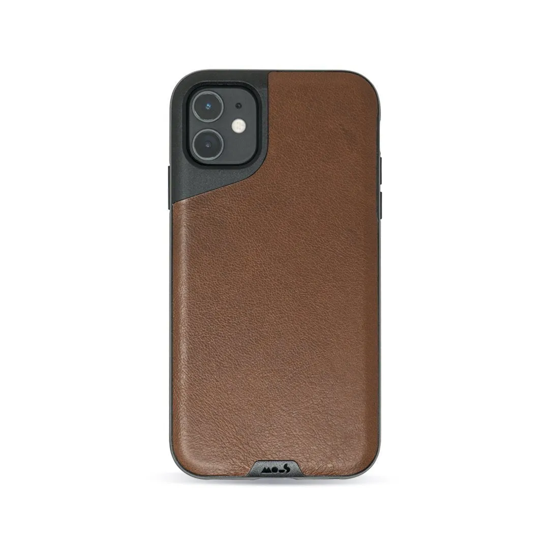 Brown Leather Phone Case - Contour