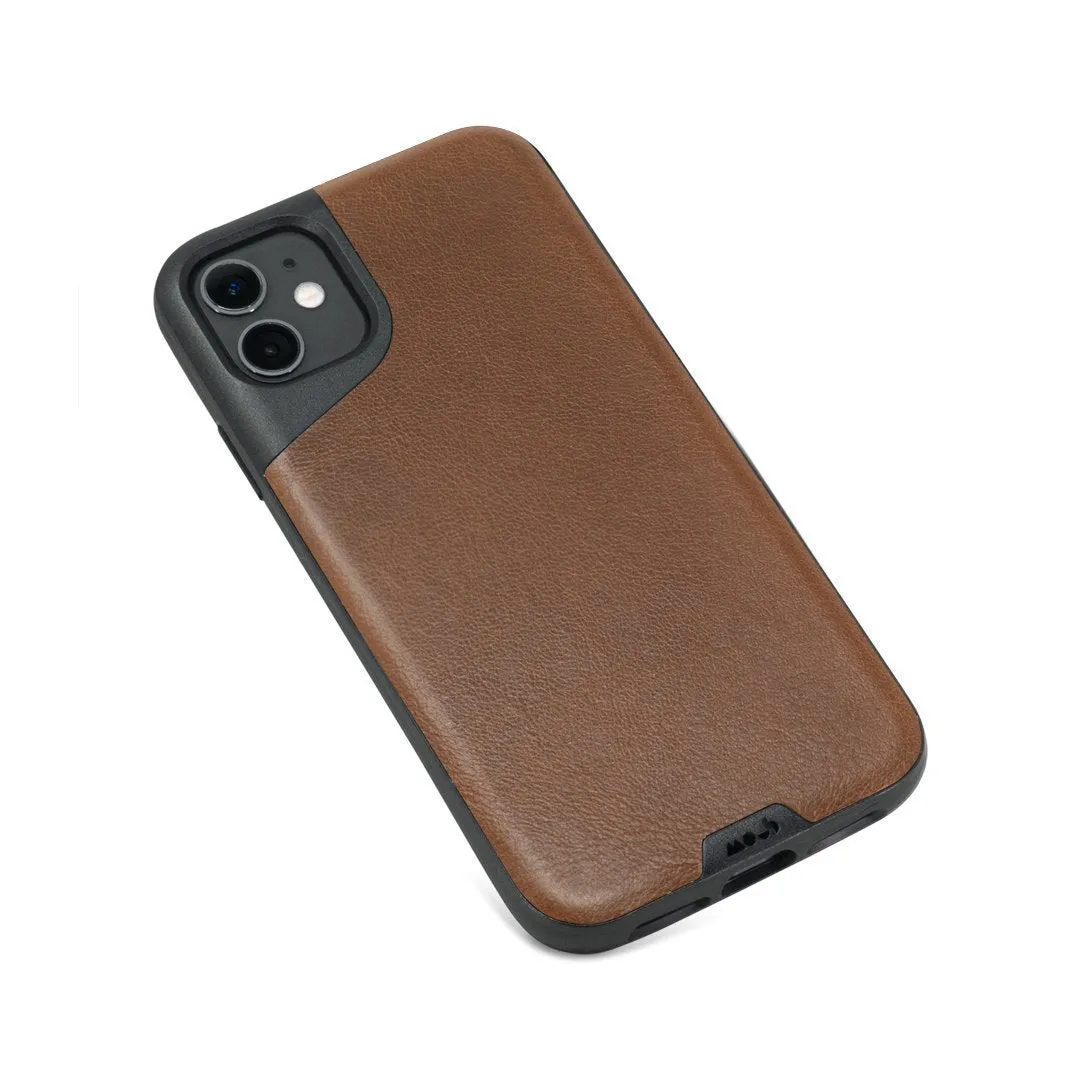 Brown Leather Phone Case - Contour