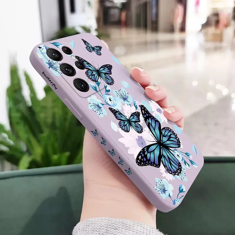 Butterfly Phone Case For Samsung Galaxy S22 S21 S20 Ultra Plus