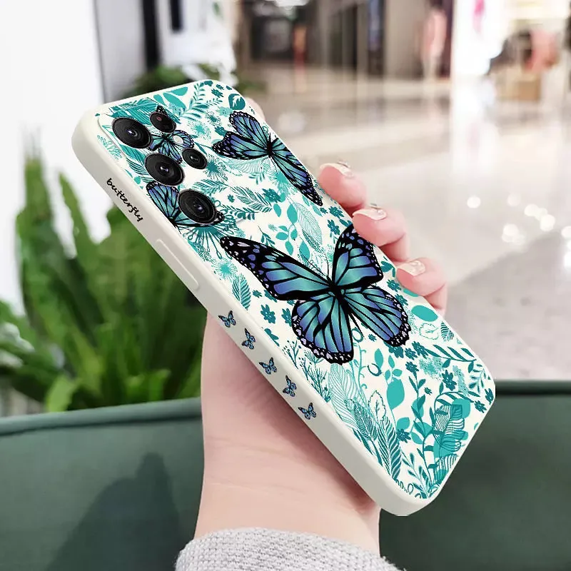 Butterfly Phone Case For Samsung Galaxy S22 S21 S20 Ultra Plus