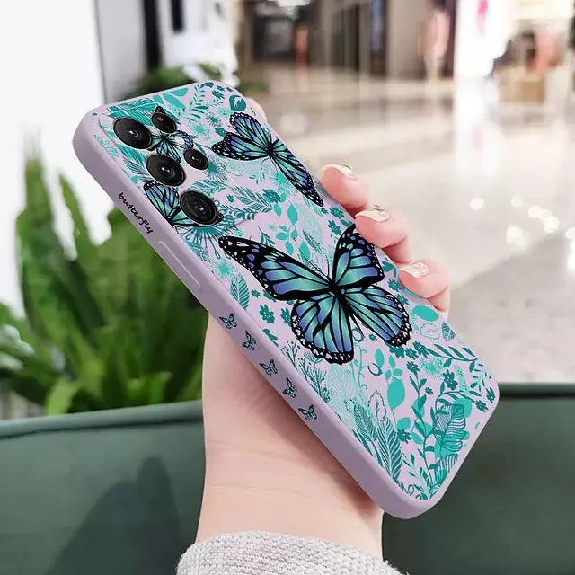 Butterfly Phone Case For Samsung Galaxy S22 S21 S20 Ultra Plus