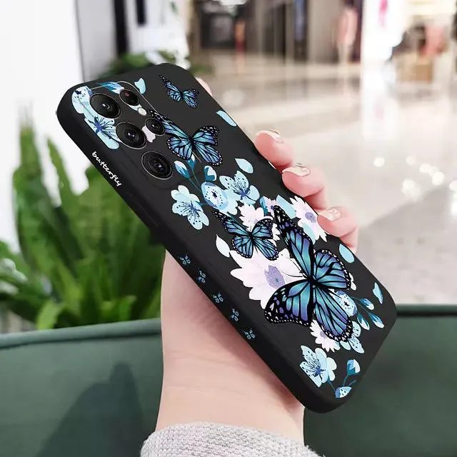 Butterfly Phone Case For Samsung Galaxy S22 S21 S20 Ultra Plus