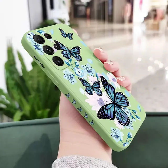 Butterfly Phone Case For Samsung Galaxy S22 S21 S20 Ultra Plus