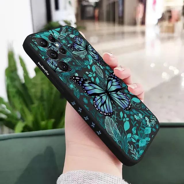 Butterfly Phone Case For Samsung Galaxy S22 S21 S20 Ultra Plus