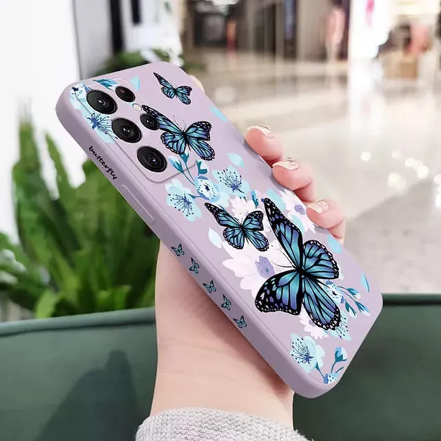 Butterfly Phone Case For Samsung Galaxy S22 S21 S20 Ultra Plus