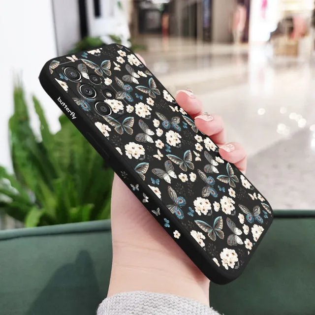 Butterfly Print Case For Samsung A52 Phone Cases