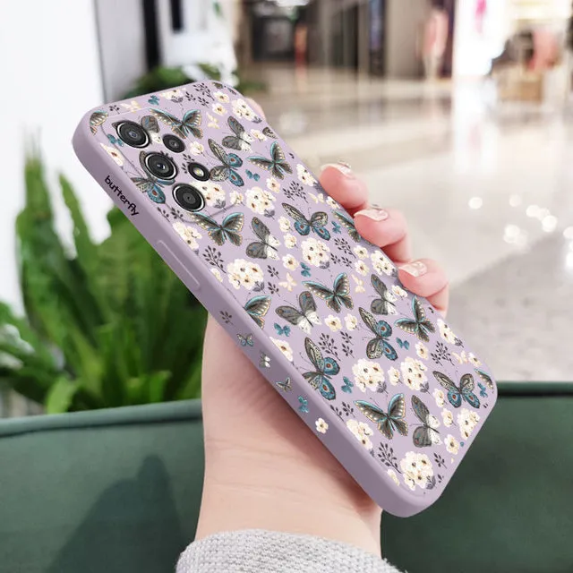Butterfly Print Case For Samsung A52 Phone Cases