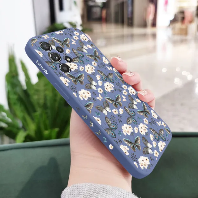 Butterfly Print Case For Samsung A52 Phone Cases