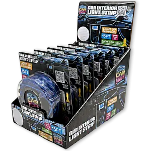 Car Interior Light Strip USB - 6 Pieces Per Retail Ready Display 23698