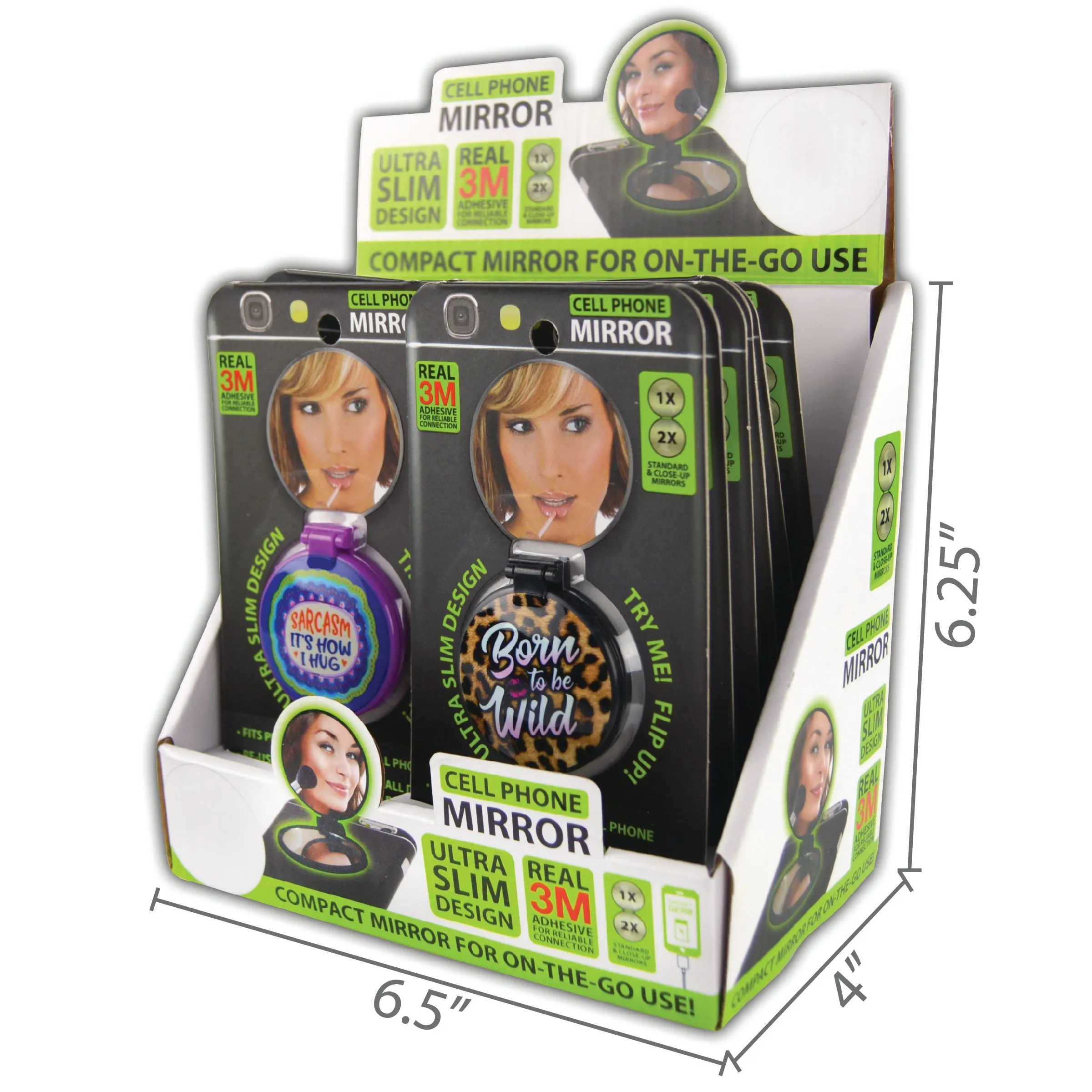 Cell Phone Socket with Mirror - 12 Pieces Per Retail Ready Display 26373