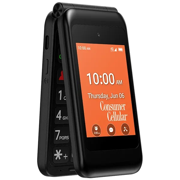 Consumer Cellular Iris, 8GB, Red - Flip Phone