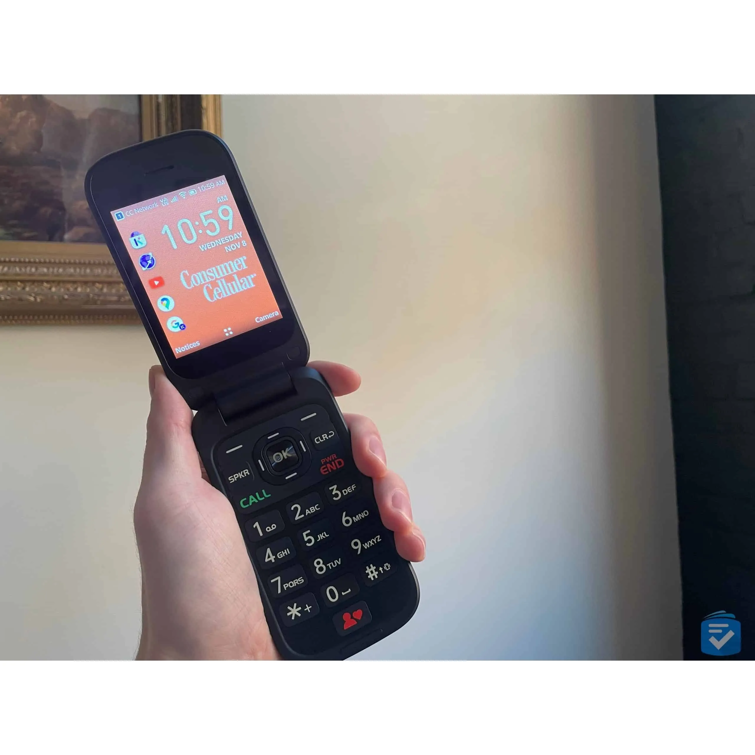 Consumer Cellular Iris, 8GB, Red - Flip Phone