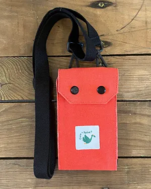 Cora   Spink Orange Vyn Pouch