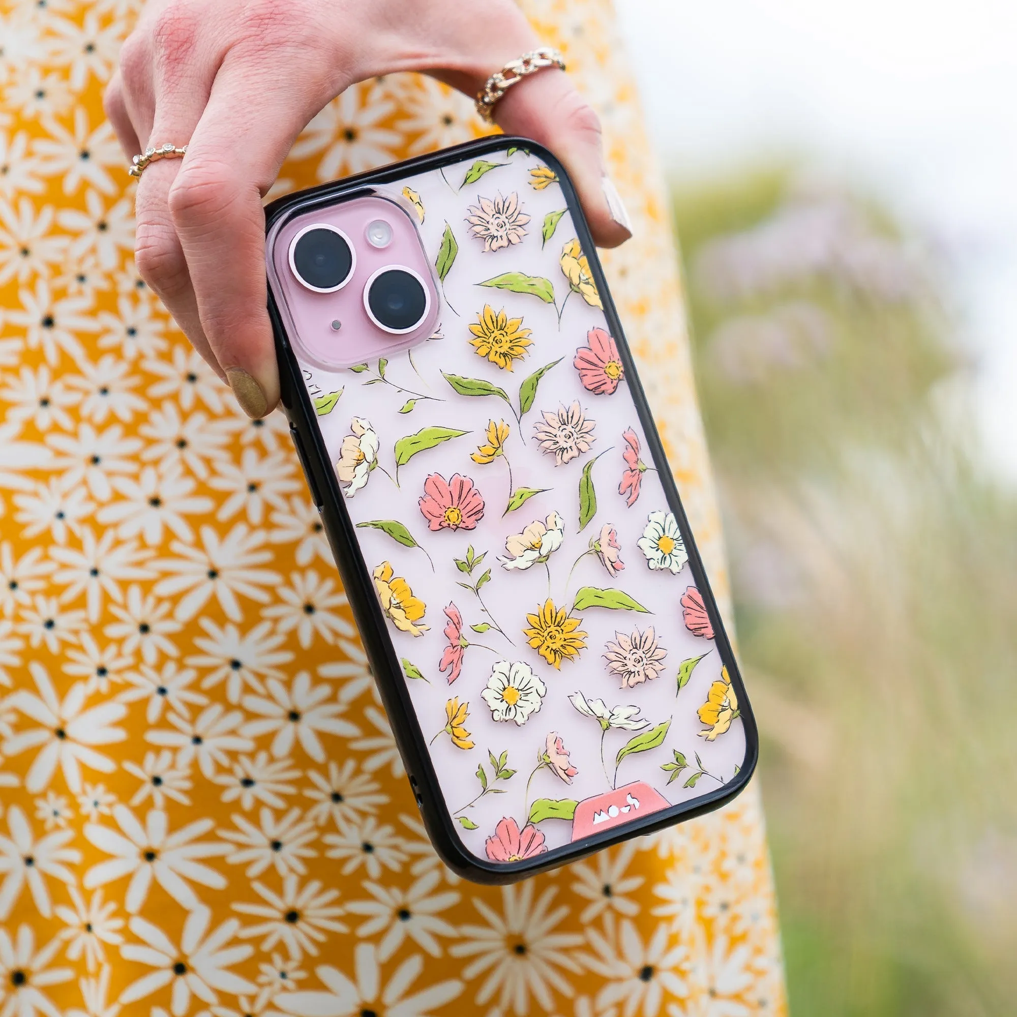 Flowers Printed Phone Case – Floral Pink