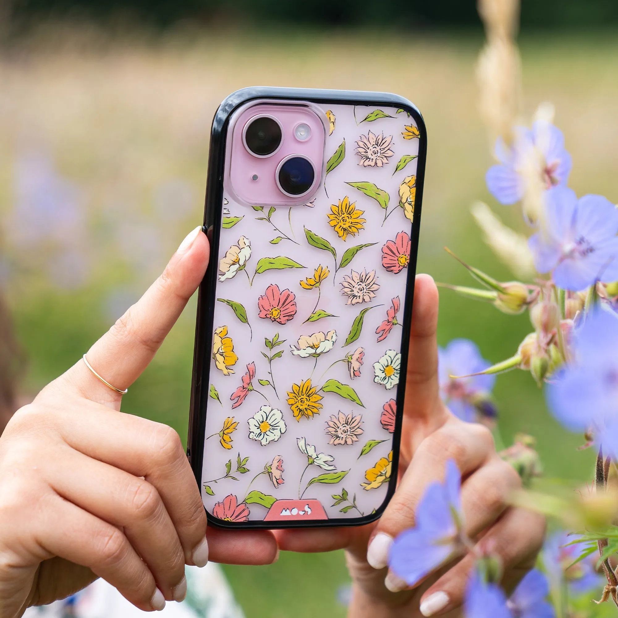 Flowers Printed Phone Case – Floral Pink