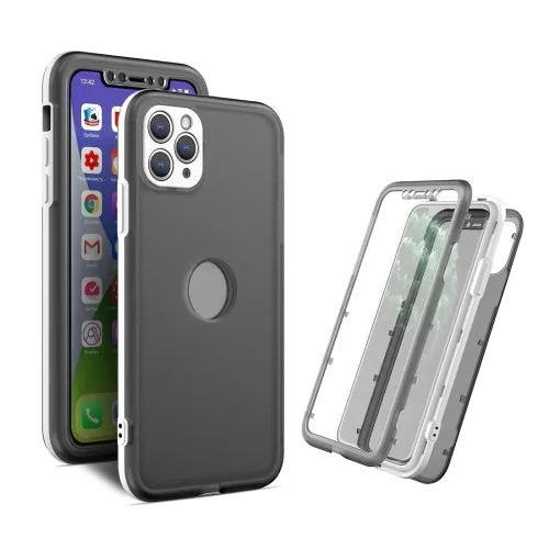For iPhone 12 Skin Feel 360 Degrees Full Package PC   TPU Combination Phone Case