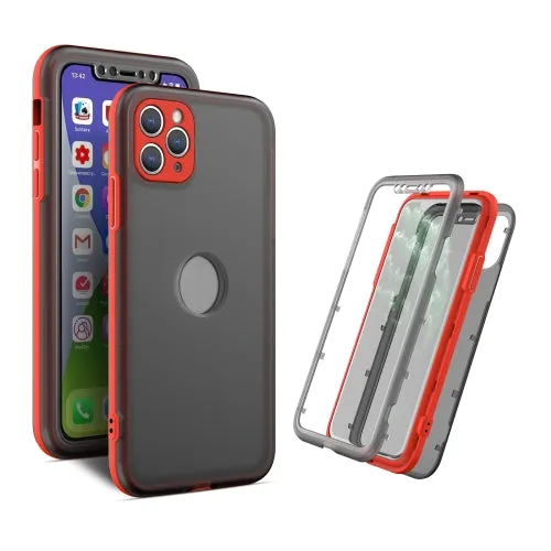 For iPhone 12 Skin Feel 360 Degrees Full Package PC   TPU Combination Phone Case