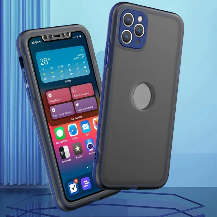 For iPhone 12 Skin Feel 360 Degrees Full Package PC   TPU Combination Phone Case