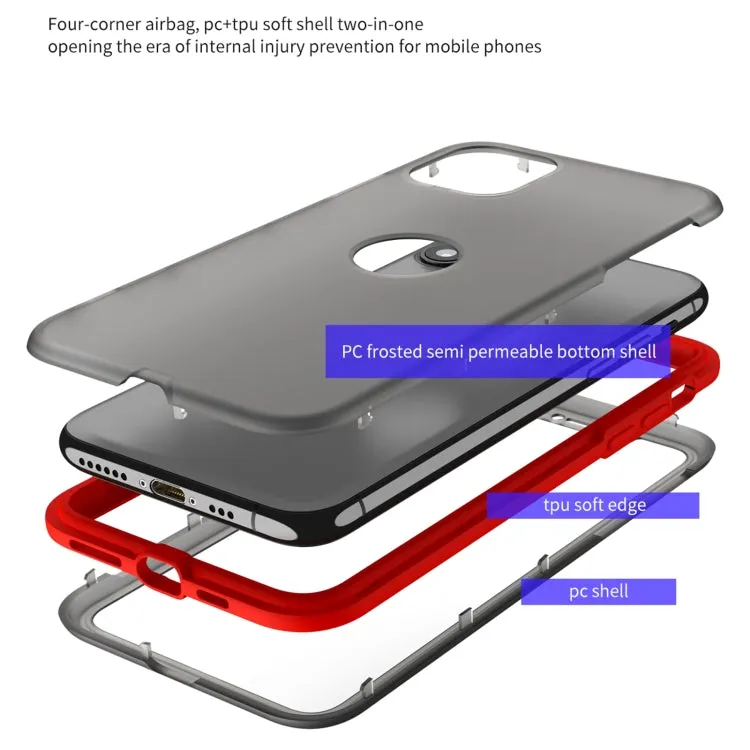 For iPhone 12 Skin Feel 360 Degrees Full Package PC   TPU Combination Phone Case