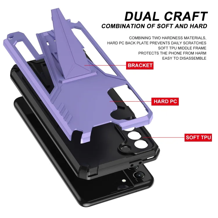 For Samsung Galaxy S21  5G Super V Armor PC   TPU Shockproof Case with Invisible