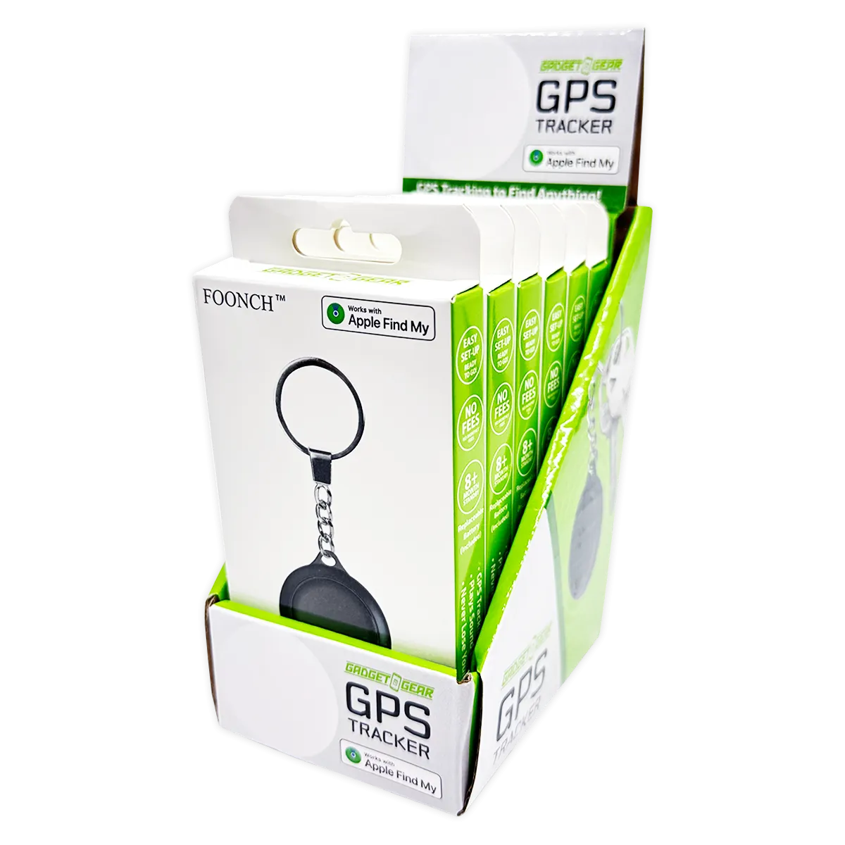 GPS Tracker Key Chain Apple Find My™ Compatible - 6 Pieces Per Retail Ready Display 25086