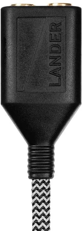 Lander - Neve Auxiliary Splitter Cable 6-Inch (Black)