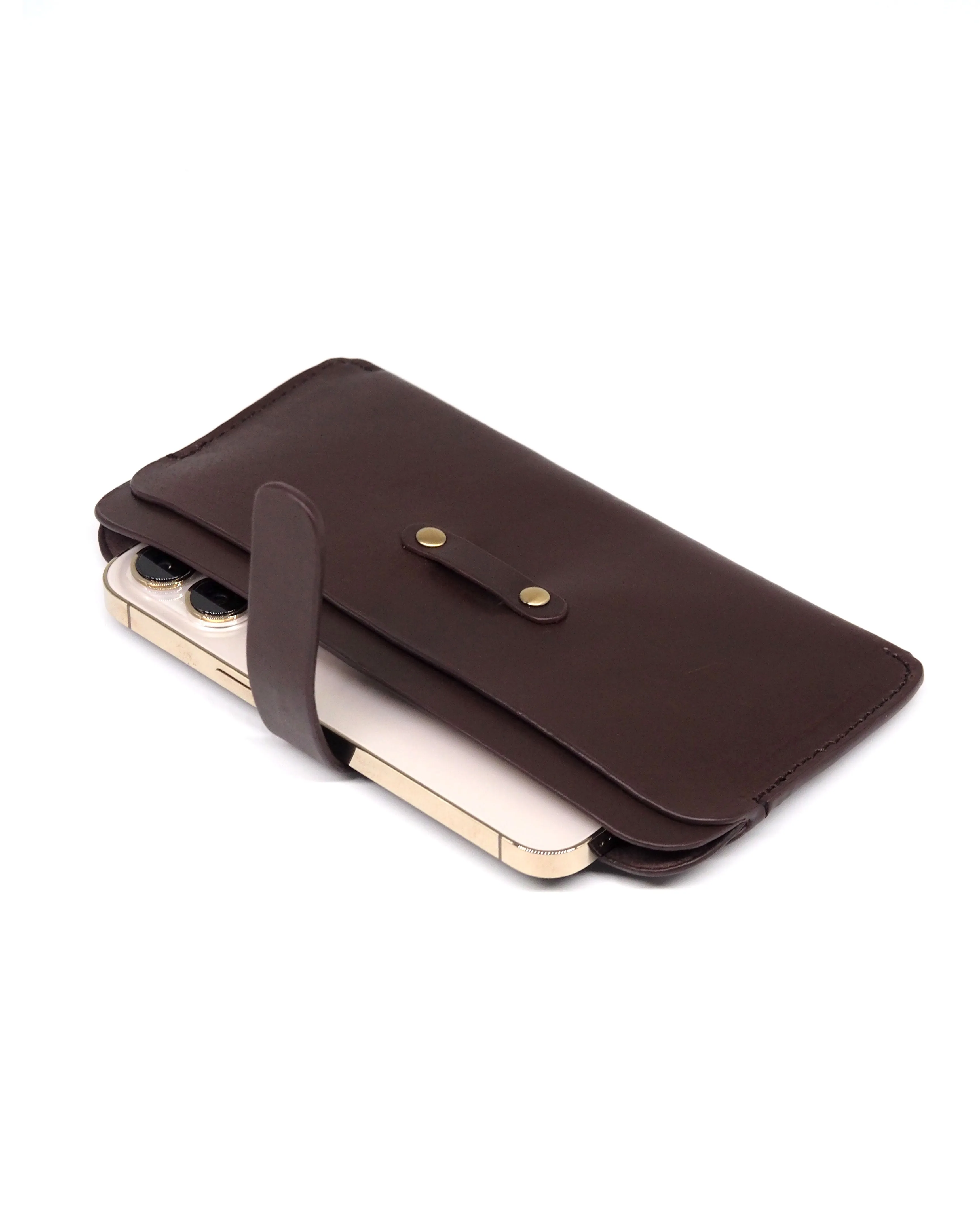 Leather Phone Sleeve (Dark Choco)