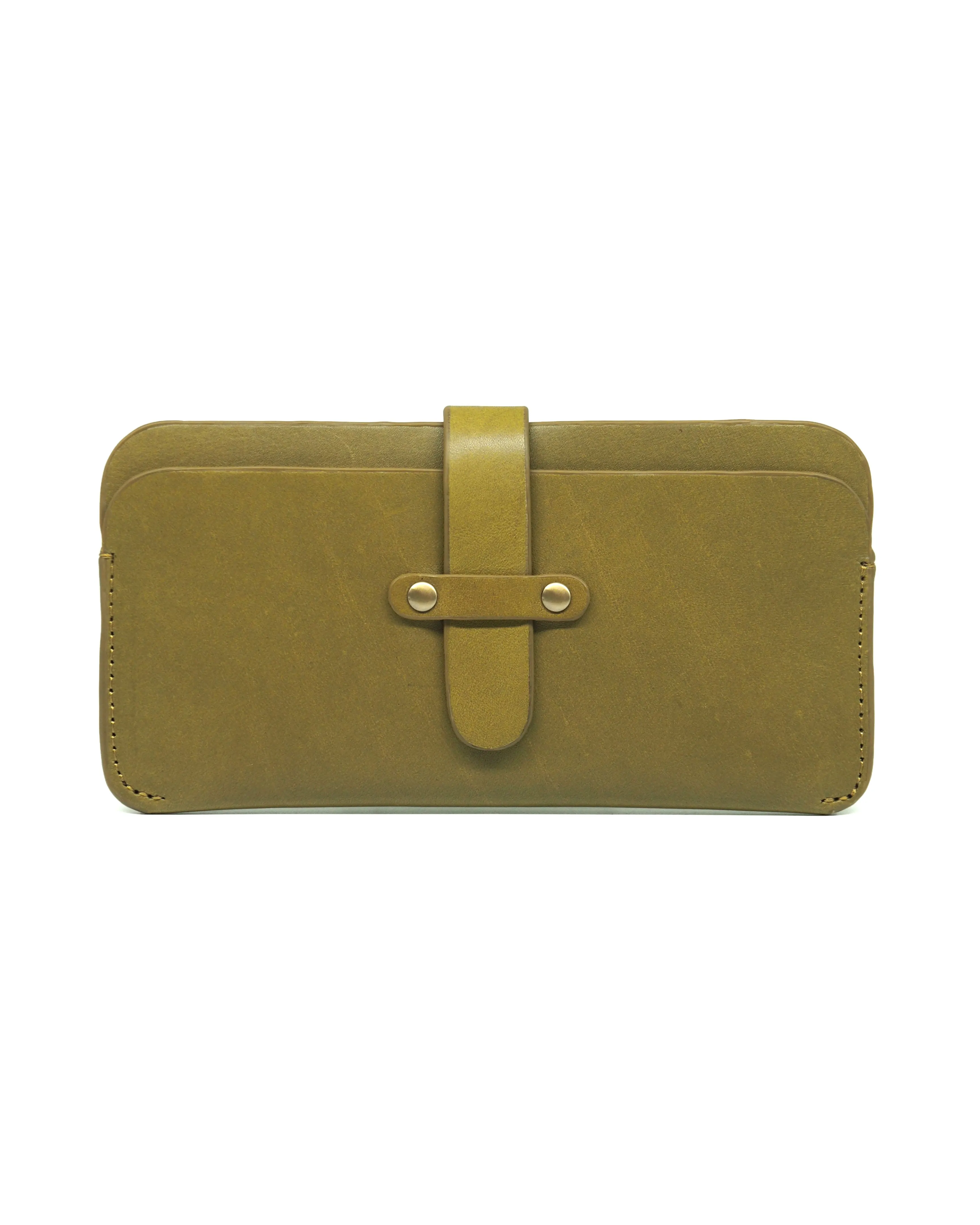 Leather Phone Sleeve (Olive)