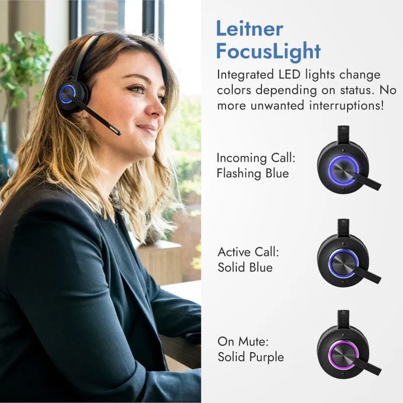 Leitner LH675 Premium Plus Over-the-Head Headset – Professional Bundle