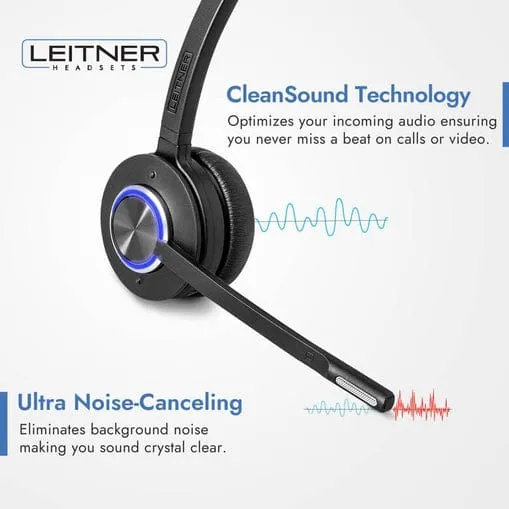 Leitner LH675 Premium Plus Over-the-Head Headset – Professional Bundle