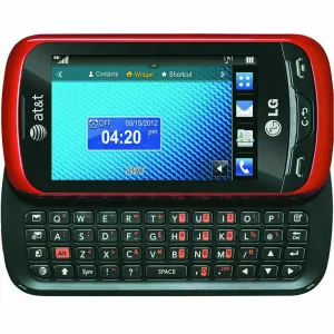 LG Xpression C395 - Red Slider AT&T CRICKET H20 GSM 3G Qwerty Touch Cell Phone