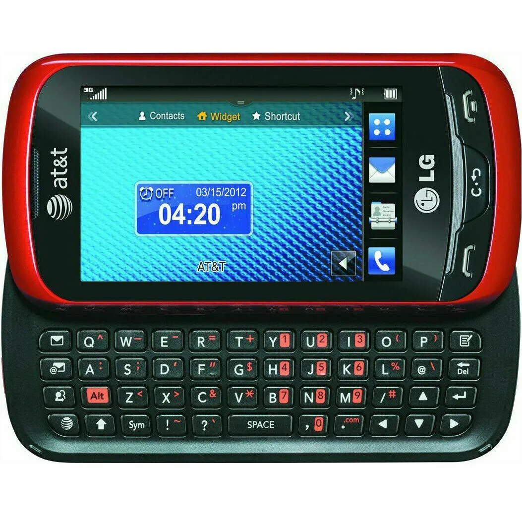 LG Xpression C395 - Red Slider AT&T CRICKET H20 GSM 3G Qwerty Touch Cell Phone