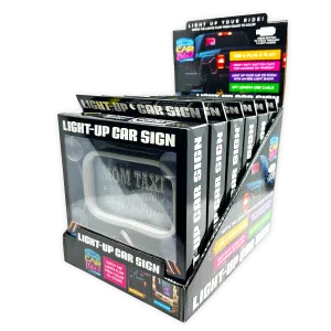 Light-Up Patriotic Parent Suction Cup Mount Car Sign - 6 Pieces Per Retail Ready Display 25319