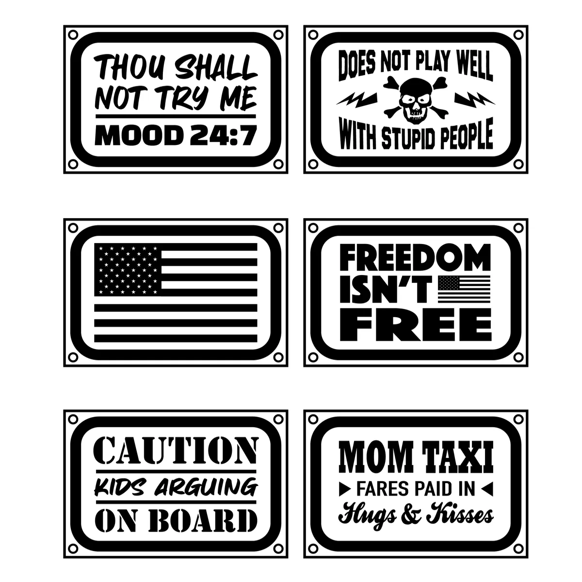 Light-Up Patriotic Parent Suction Cup Mount Car Sign - 6 Pieces Per Retail Ready Display 25319