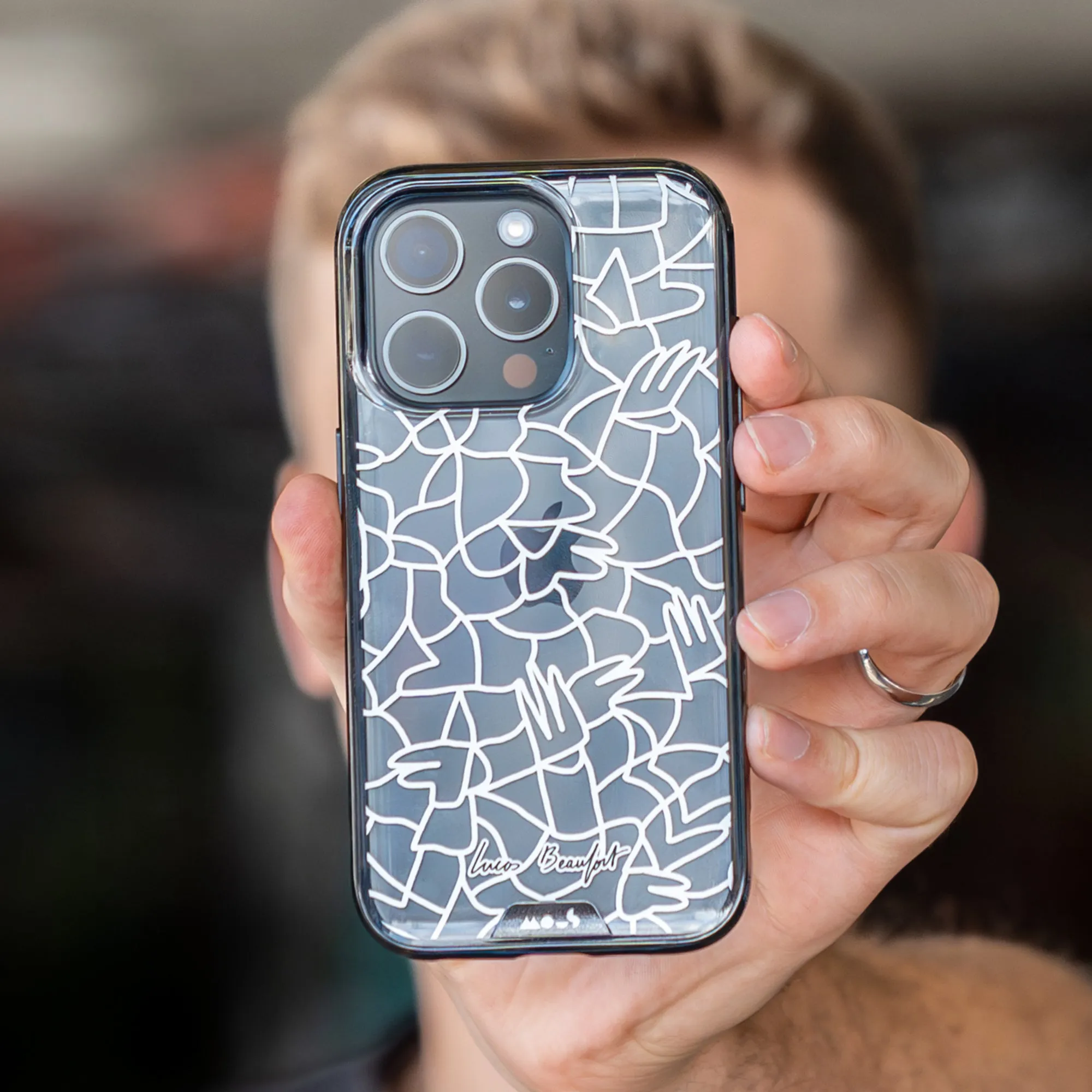 Lucas Beaufort White Printed Phone Case