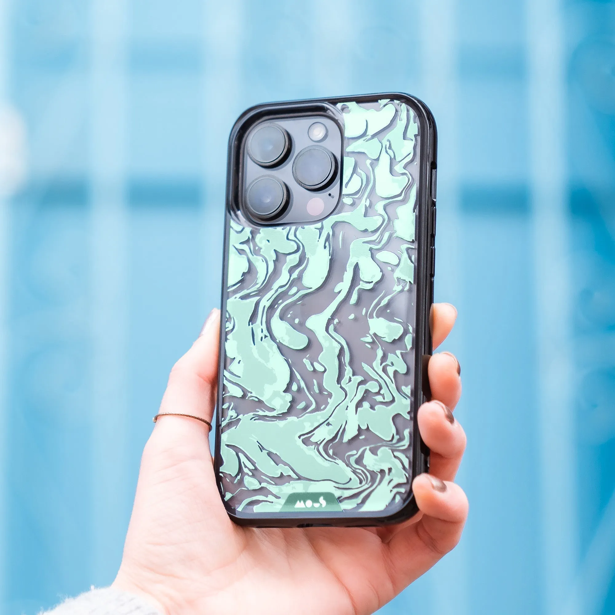 Marbled Sage Green Printed Phone Case