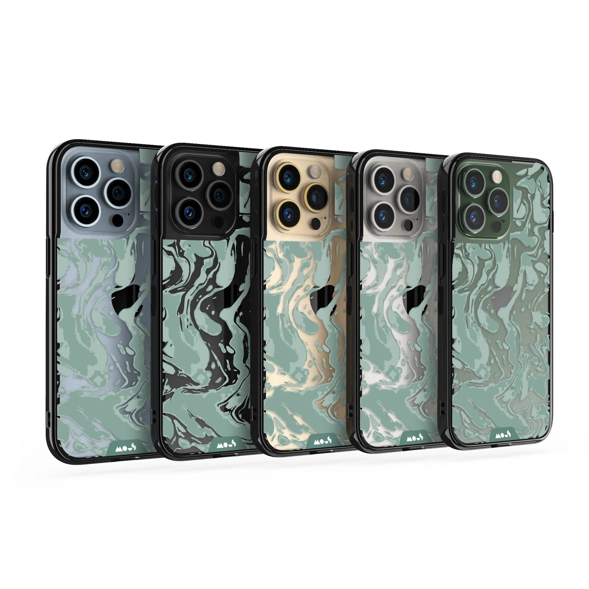 Marbled Sage Green Printed Phone Case