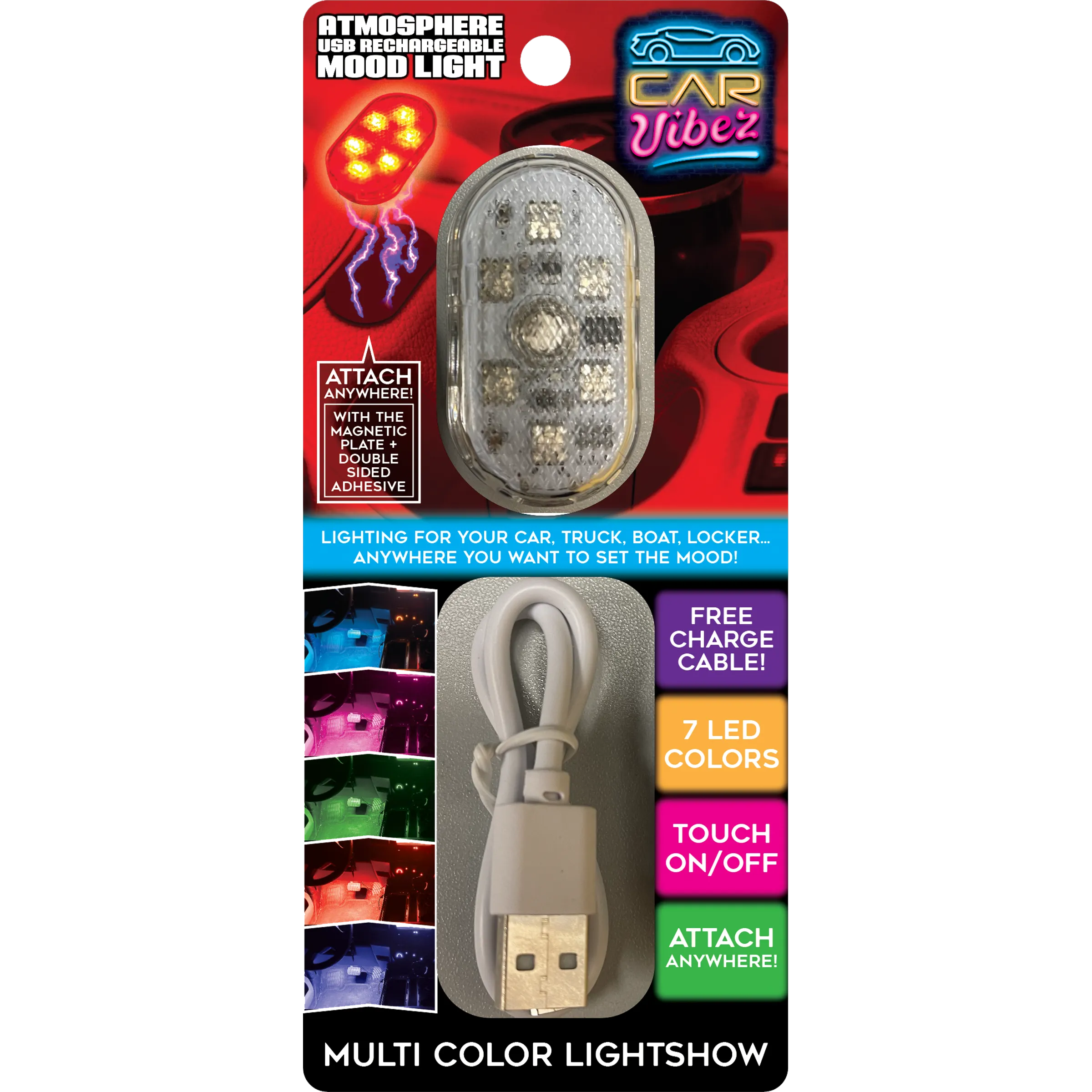 Mood Light Magnetic Lamp with Charging Cable - 12 Pieces Per Retail Ready Display 23576