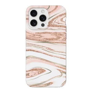 Onn WIBPGM100149714 Phone Case for iPhone 15 Pro Max - Pink Gold Marble - Shock-Absorbent, Drop Tested to 10 Feet