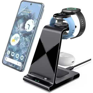 Phelinta C10 3 in 1 Wireless Charging Station, Black