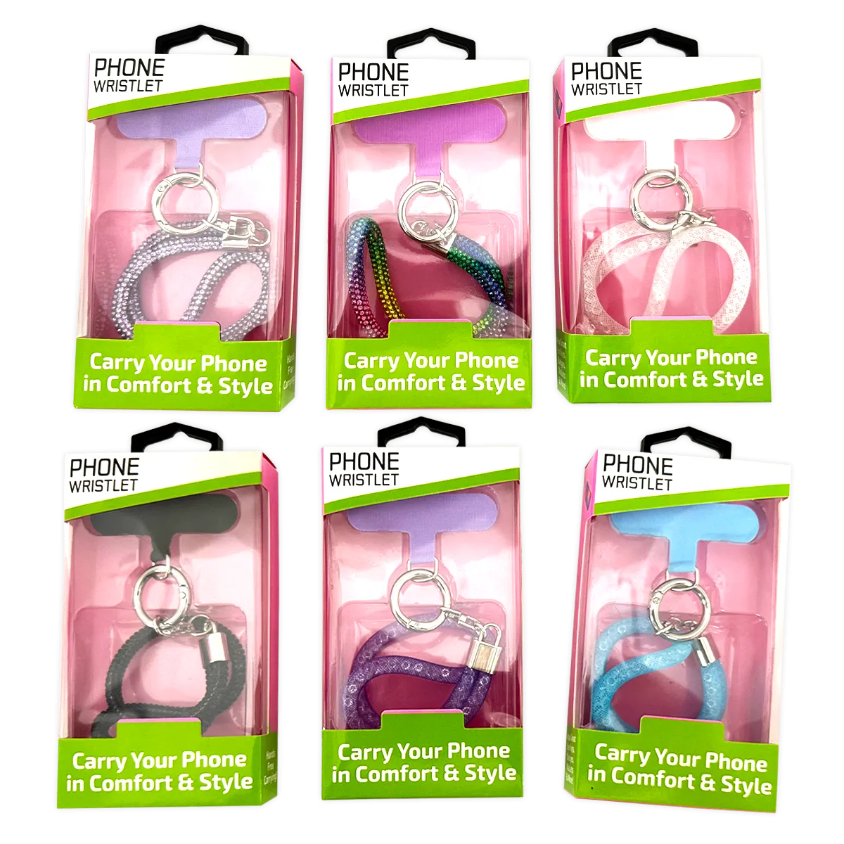 Phone Strap Wristlet - 6 Pieces Per Retail Ready Display 25400