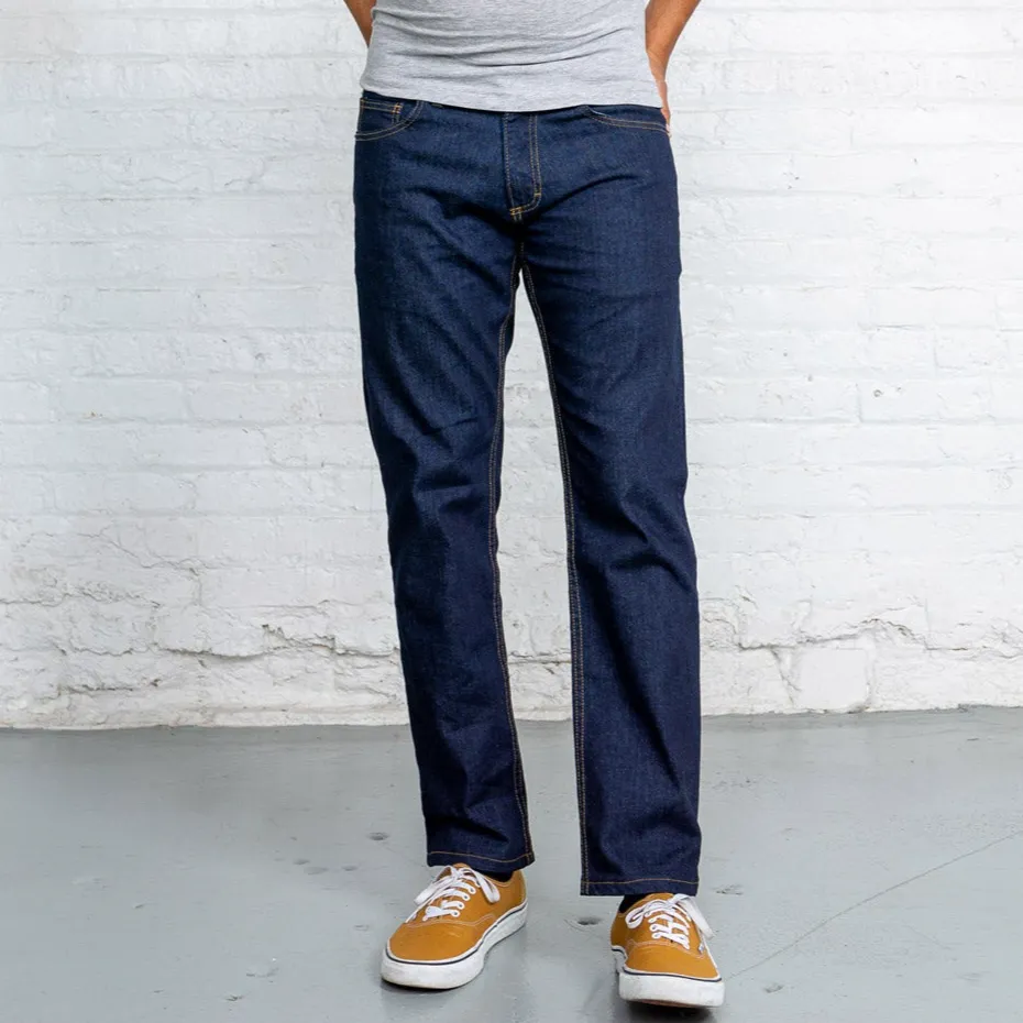 Tailored Fit Dark Wash 6 Pocket