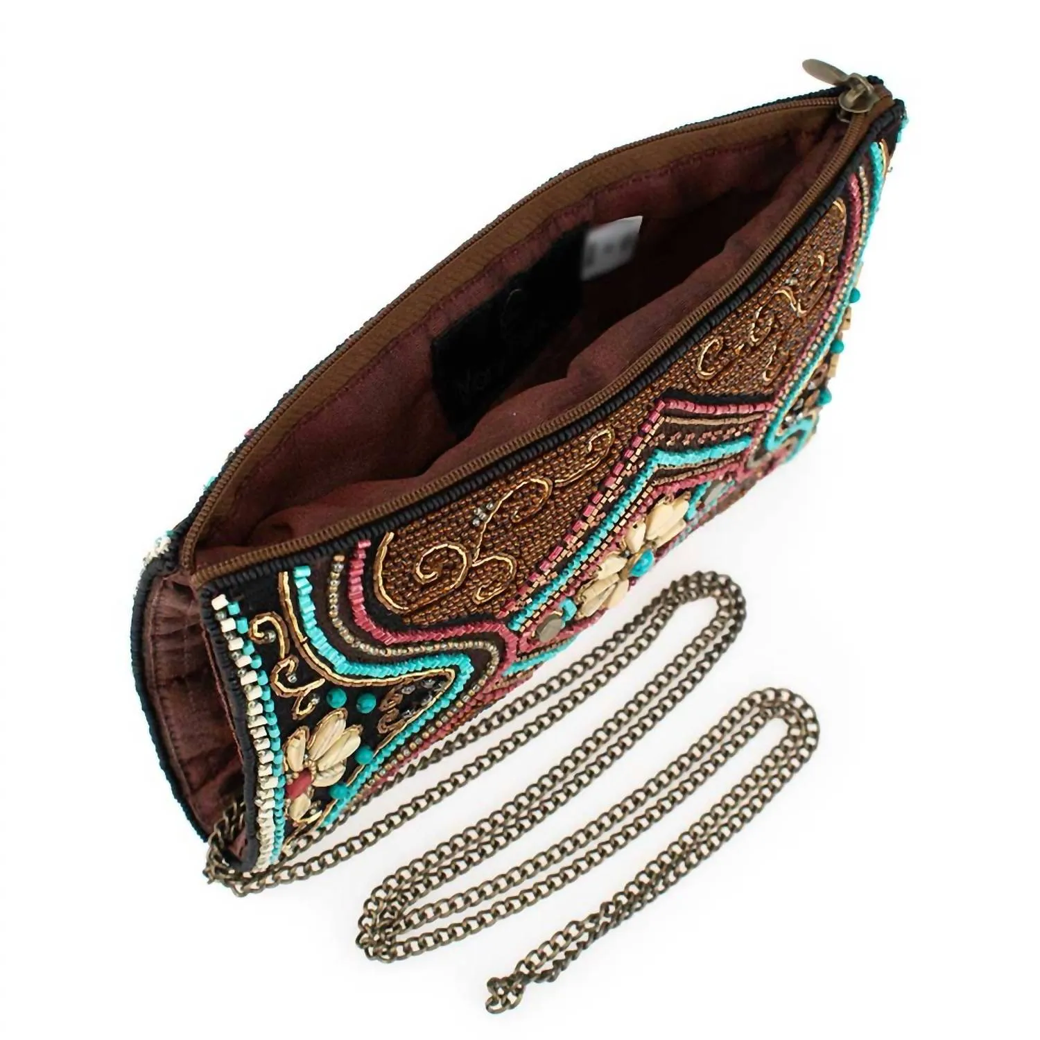 Women's Tapestry Crossbody Phone Bag In Brown Multi